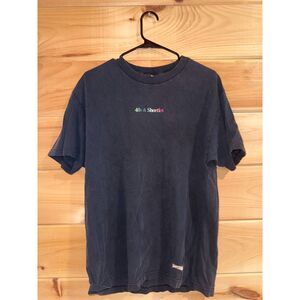 Men's Faded Black "40s & Shorties" Rainbow Graphic Tee/T-Shirt